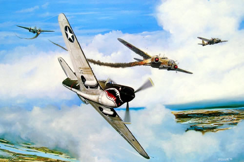 "The Day I Owned the Sky" - Marc Stewart - P-40 Warhawk World War II Art